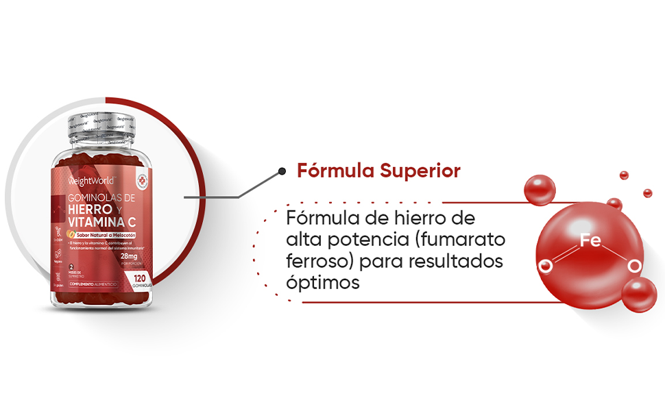 Suplemento de Hierro y Vit C alta potencia