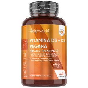 Vitamina D3 4000 UI + 125 mcg K2 Vegana