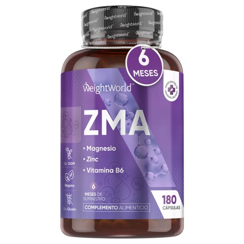 Cápsulas de ZMA Magnesio, Zinc y Vitamina B6 