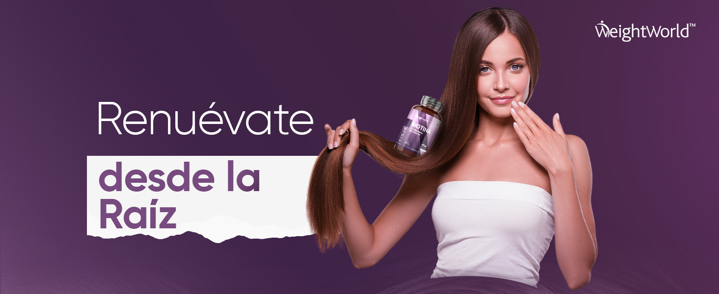 Biotina Complex para el cabello, piel y uñas